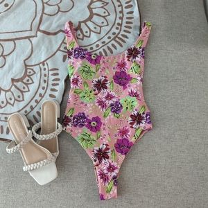 Victoria's Secret Pink Floral One Piece (XS)